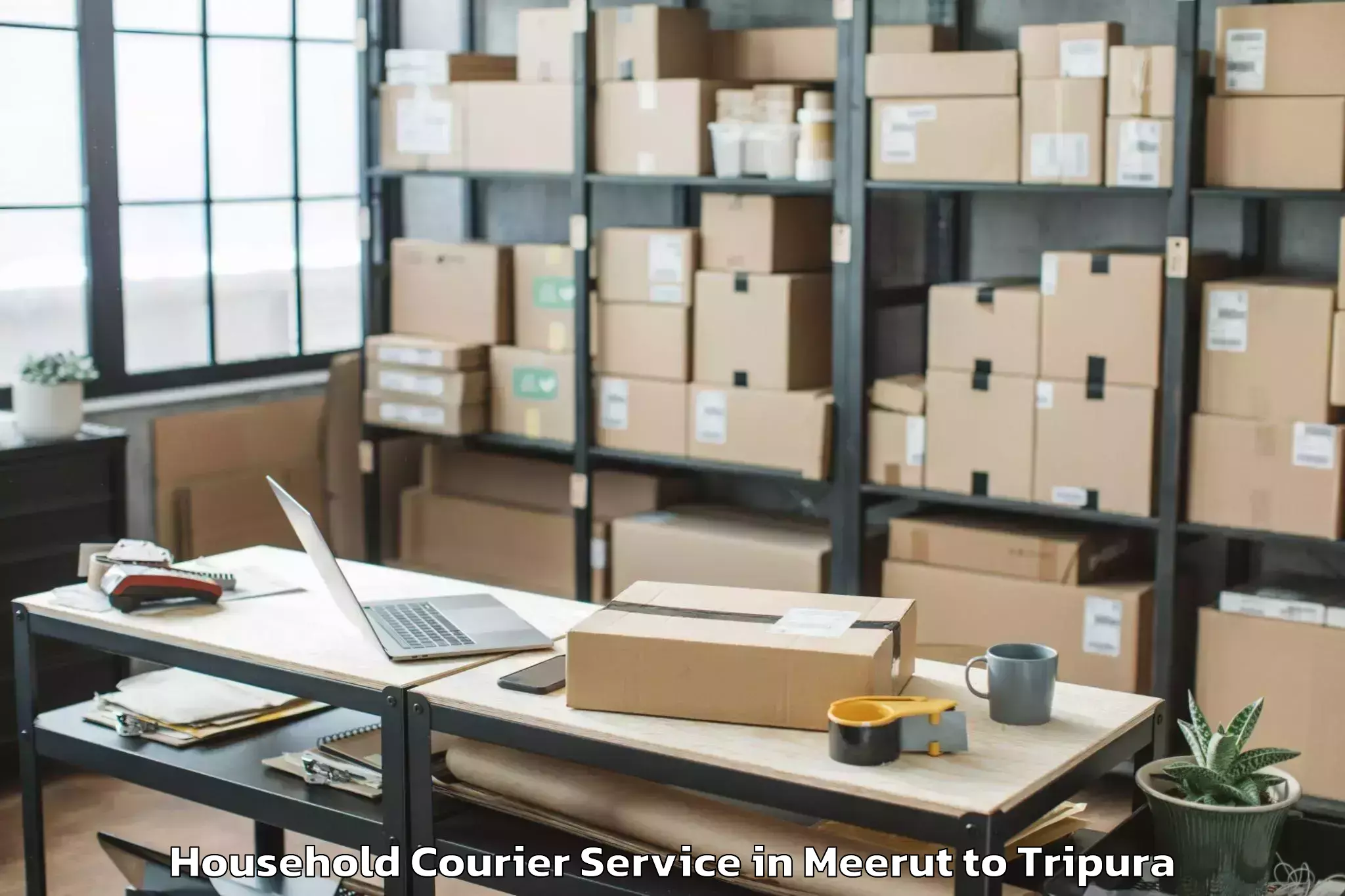 Meerut to Hezamara Household Courier Booking